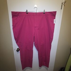 Old Navy High Rise Pixie Skinny Pants    NWT Plus Size 30 Hot Pink Fuchsia